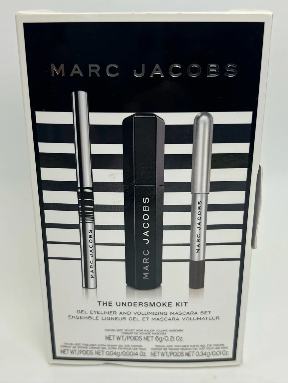 Marc Jacobs Beauty The Undersmoke Kit Eyeliner Mascara Highliner 3 Pc Set